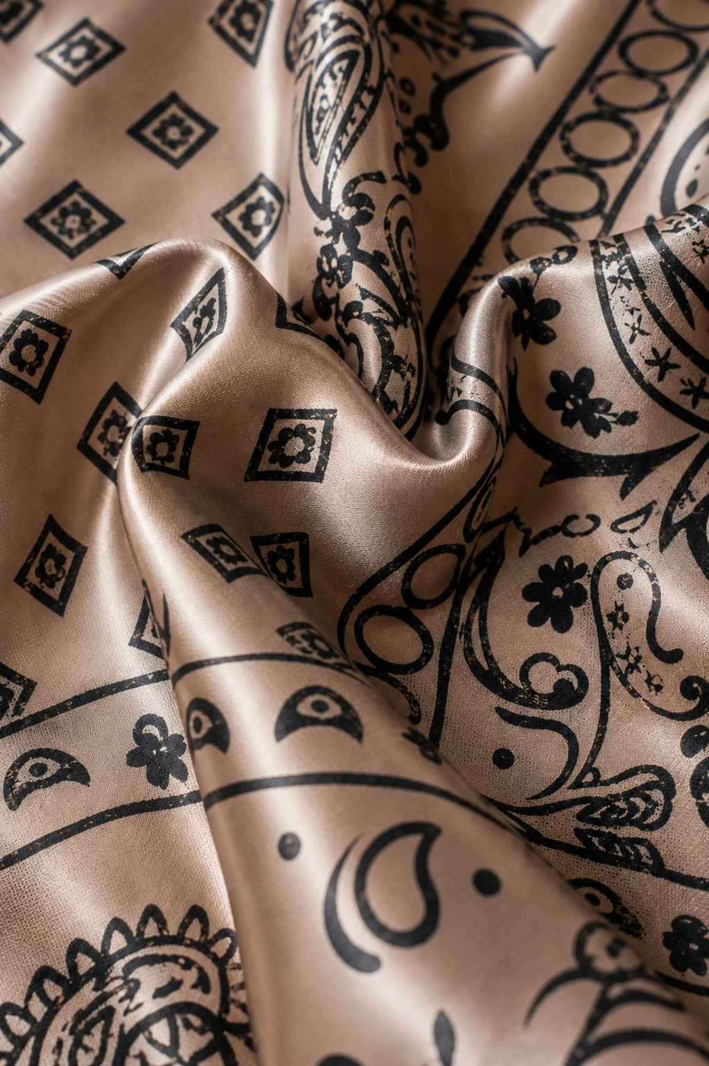 Men's Beige Paisley Printed Casual Half Sleeve Shirt - Image 7
